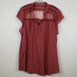 Perch by Blue Pepper | Capped Sleeve Top, Size 3X